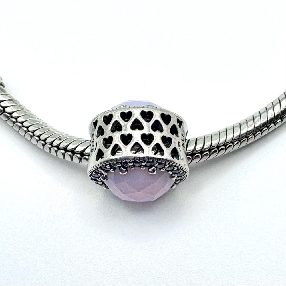 Pandora Sterling Silver Radiant Hearts
Charm with Opalescent Pink Crystal - Picture 3 of 5